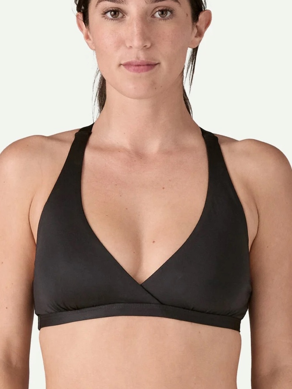Patagonia Black Women's Bottom Turn Bikini Top size L NWT